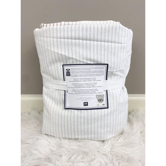 Pottery Barn Dorm Metallic Mirage Duvet Cover Full Queen Gold Silver Pink White - Picture 2 of 5